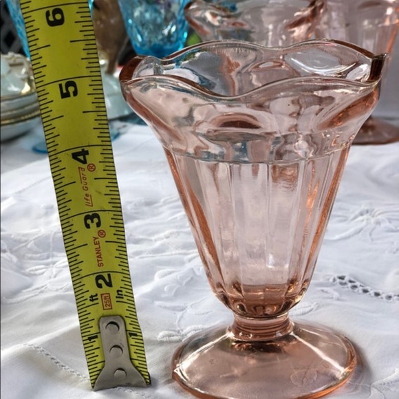 KIG Pink Fluted Dessert Glasses Set of 4 Indonesia - Picture 5 of 7